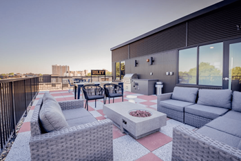 A stunning rooftop deck